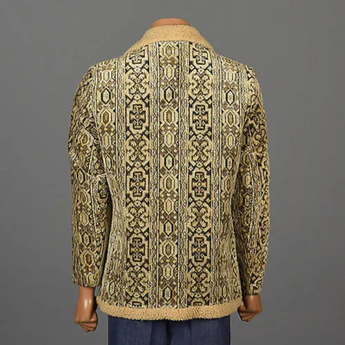 1970s Men's Bohemian Tapestry Carpet Coat