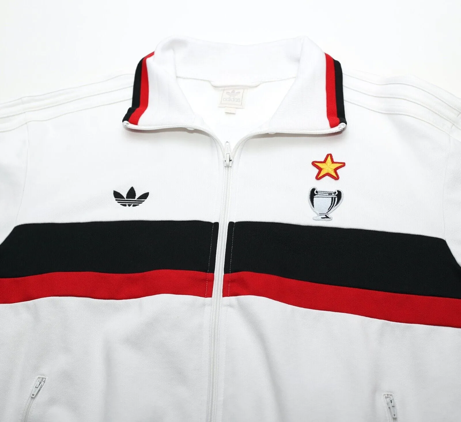 1990/91 AC MILAN Retro adidas Originals Football Track Top Jacket (M/L)