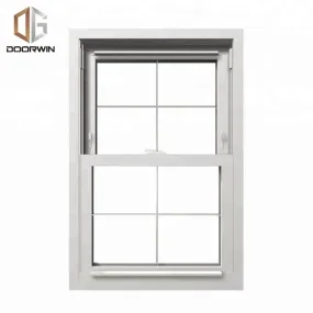 2022 latest design American Single Hung Thermal Break Aluminum vertical Sliding Window with inside grill by Doorwin