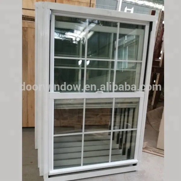 2022 latest design American Single Hung Thermal Break Aluminum vertical Sliding Window with inside grill by Doorwin