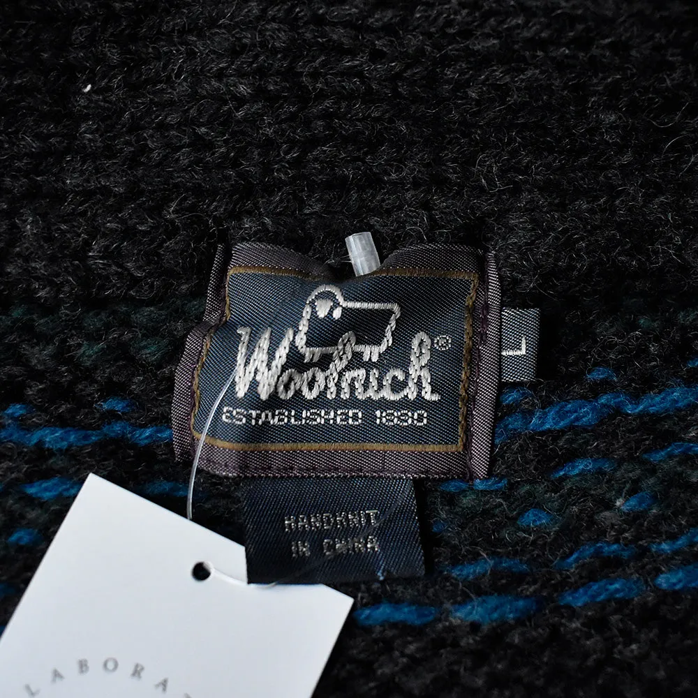 90's Woolrich ネイティブ柄 ショールカラー ハンドニットカーディガン 231212H