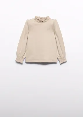 Abel & Lula Ruffled Neck Sweater in Golden