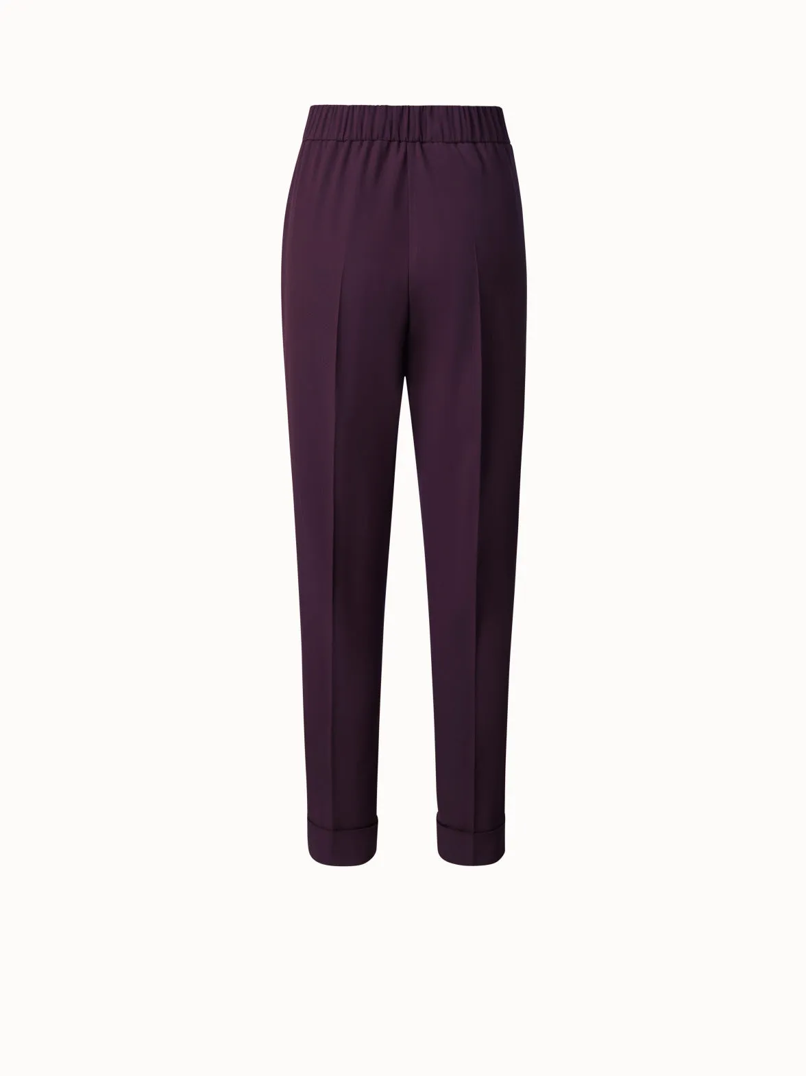 Acetate Viscose Crêpe Tapered Pants