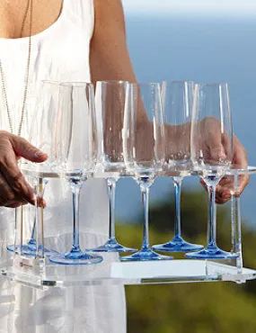 Acrylic Folding Wine/Champagne Glass Holder