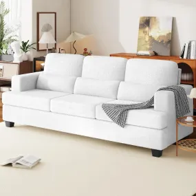 Advwin 3 Seater Teddy Velvet Sofa Lounge