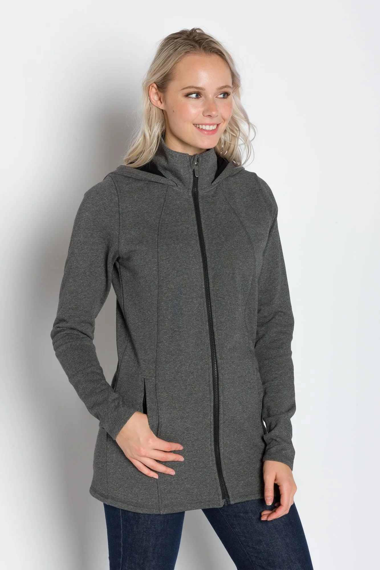 Alice | Women's Full Zip Hooded Long Coat