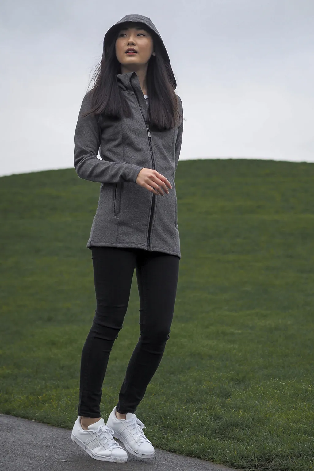 Alice | Women's Full Zip Hooded Long Coat