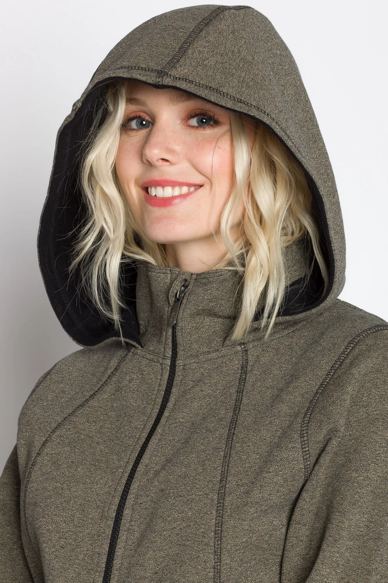 Alice | Women's Full Zip Hooded Long Coat