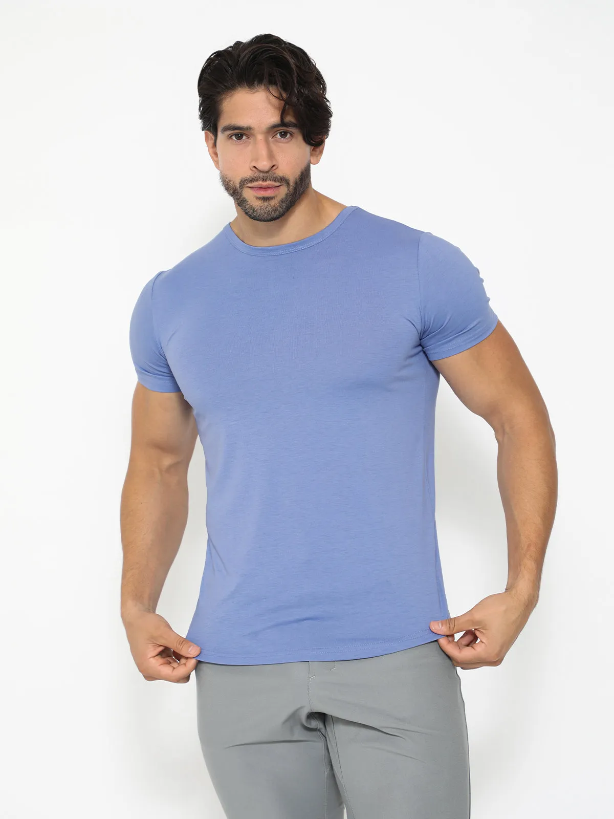 All Day Elite Curve-Hem Tee Stretch Short Sleeve