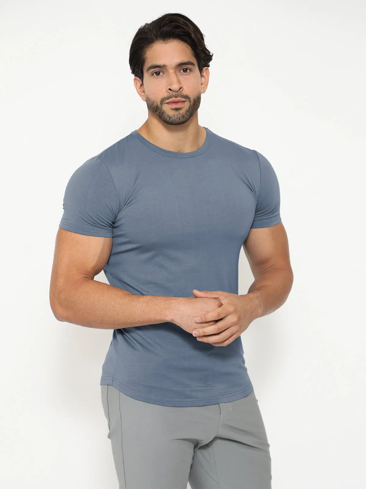 All Day Elite Curve-Hem Tee Stretch Short Sleeve