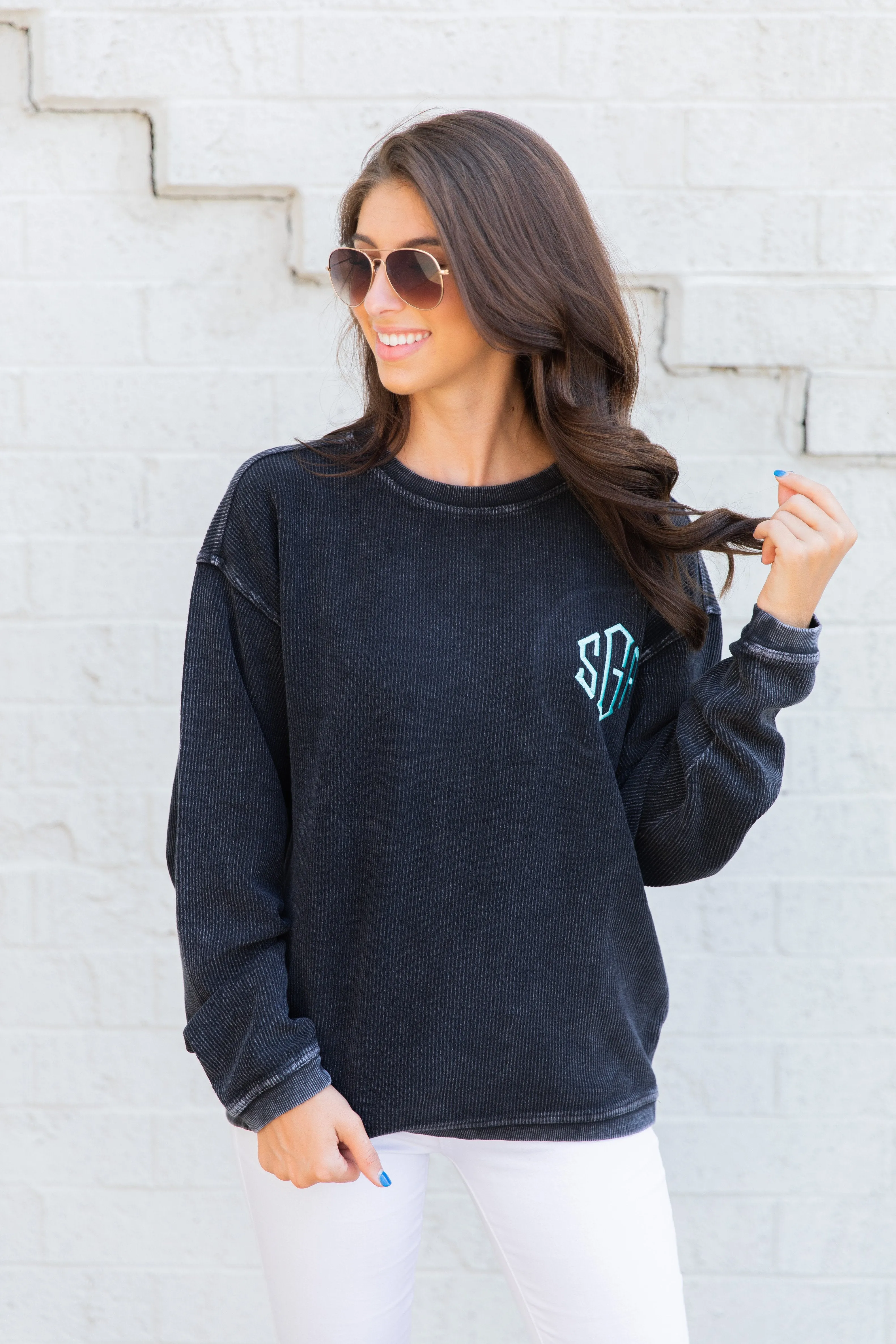 All The Love You Need Vintage Black Sweatshirt