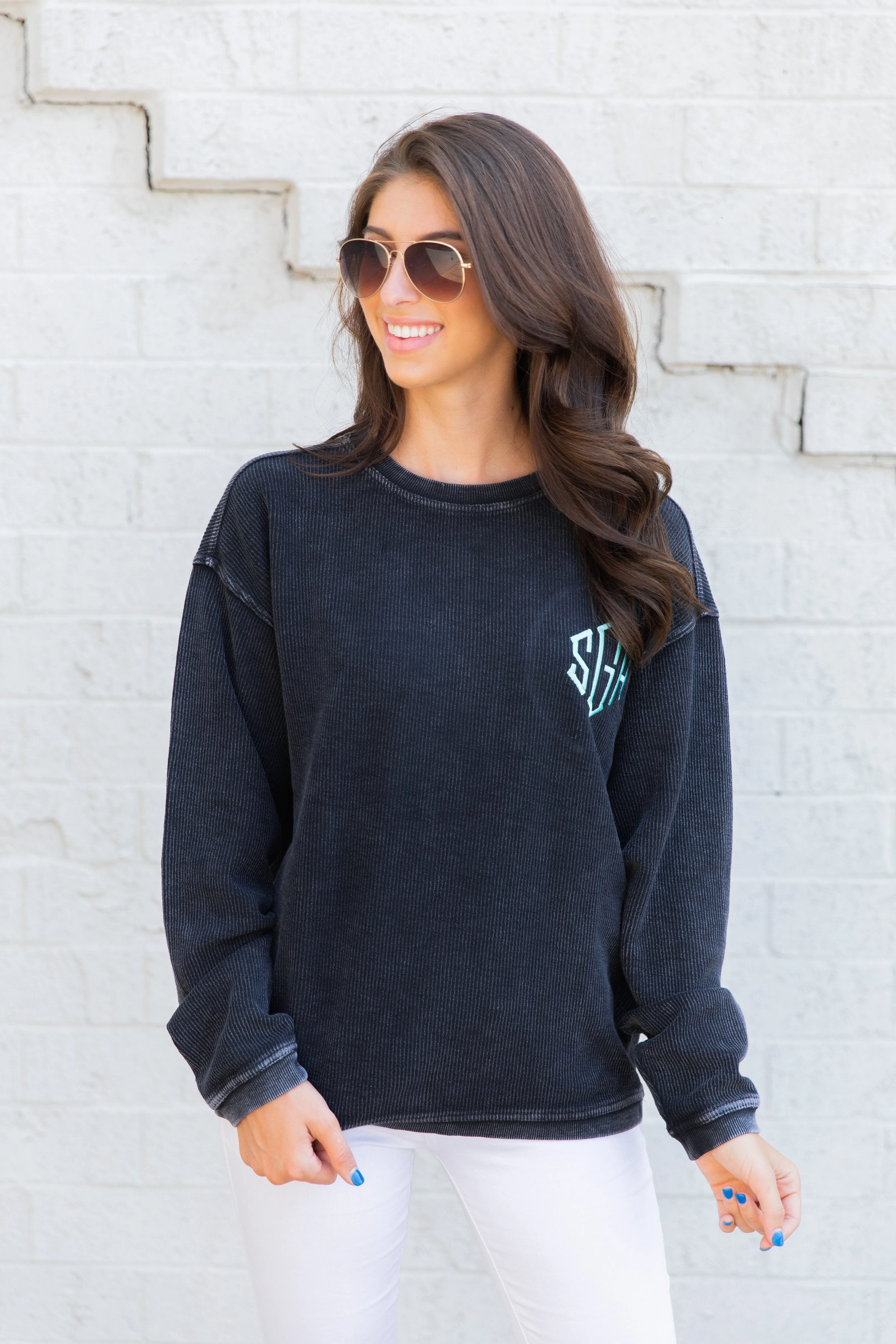 All The Love You Need Vintage Black Sweatshirt