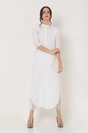 Alma - Off-White Tunic & Pant Co-Ord Set