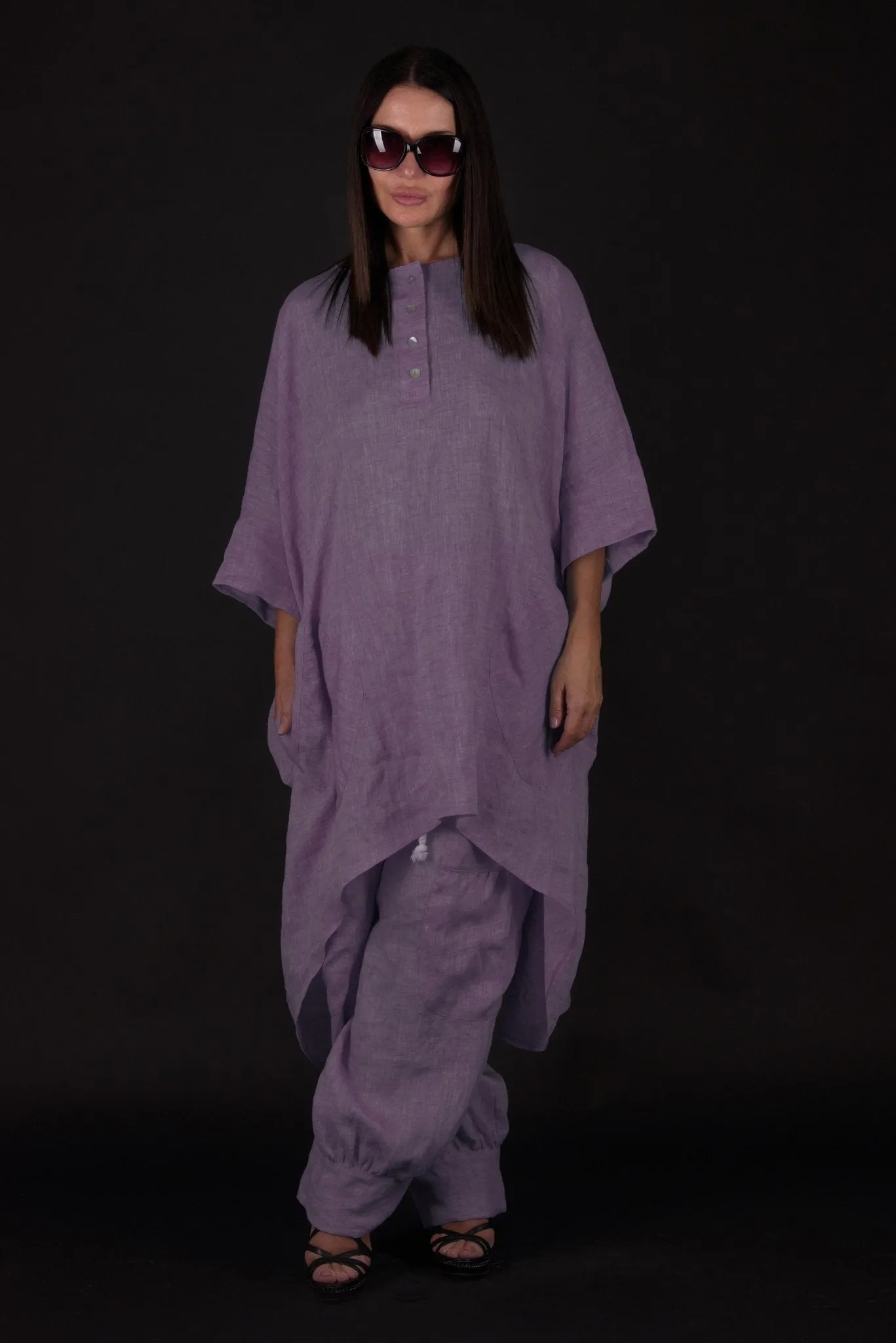 ANN Plus size Linen Tunic