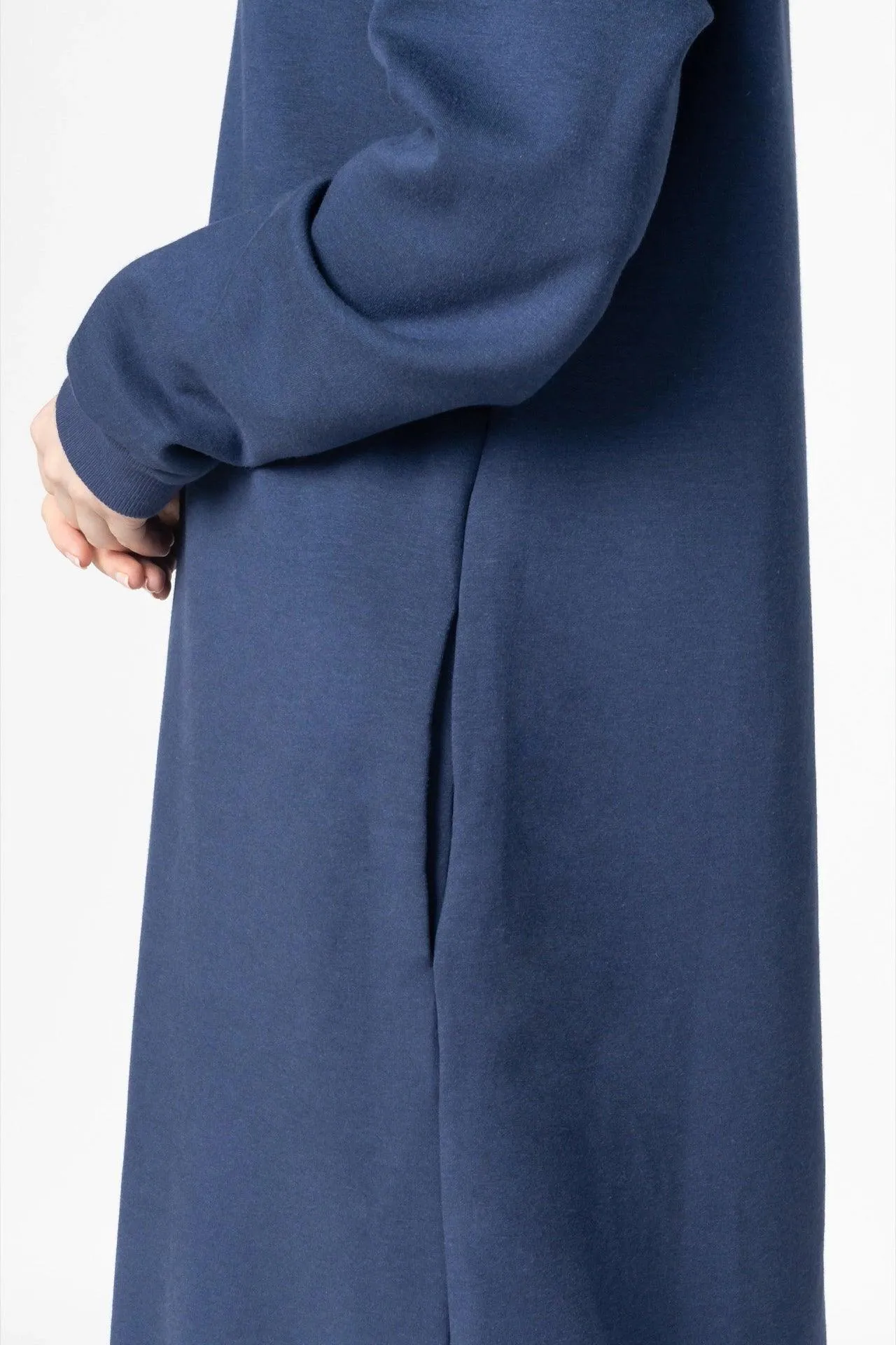 Bamboo Bonded Jersey Long Length Sweatshirt Dress