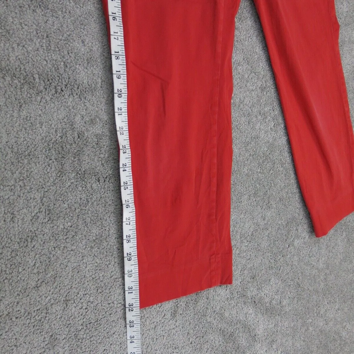 Banana Republic Women Pants Chino PantStraight Leg High Rise Pockets Red Size 8P