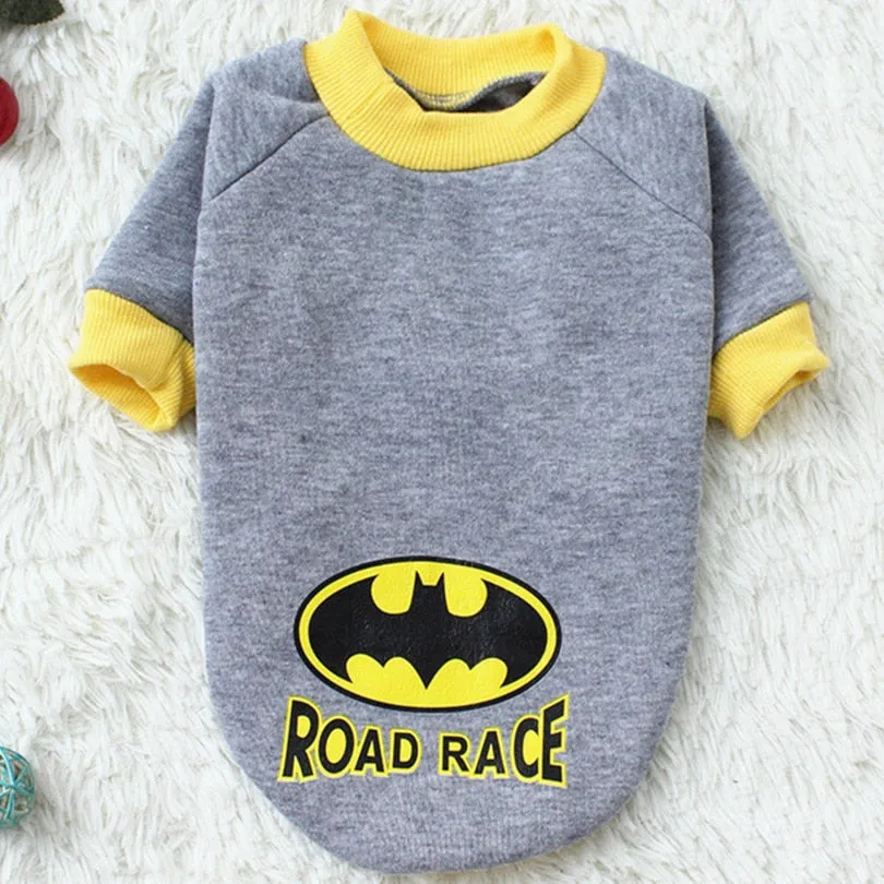 Batman Superhero Inspired Vest Costume Winter Dog Sweatshirt