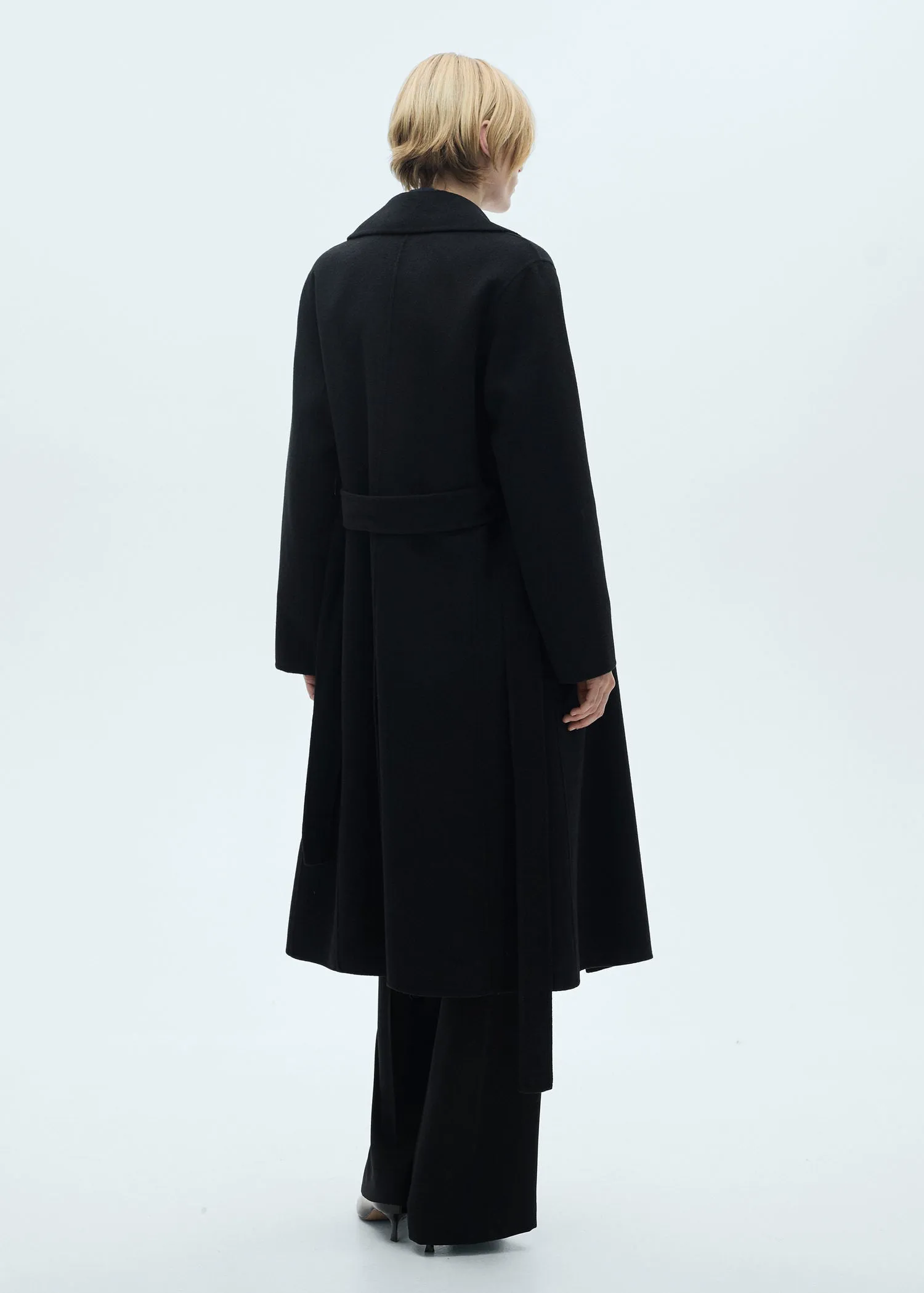 Belt handmade coat - Black