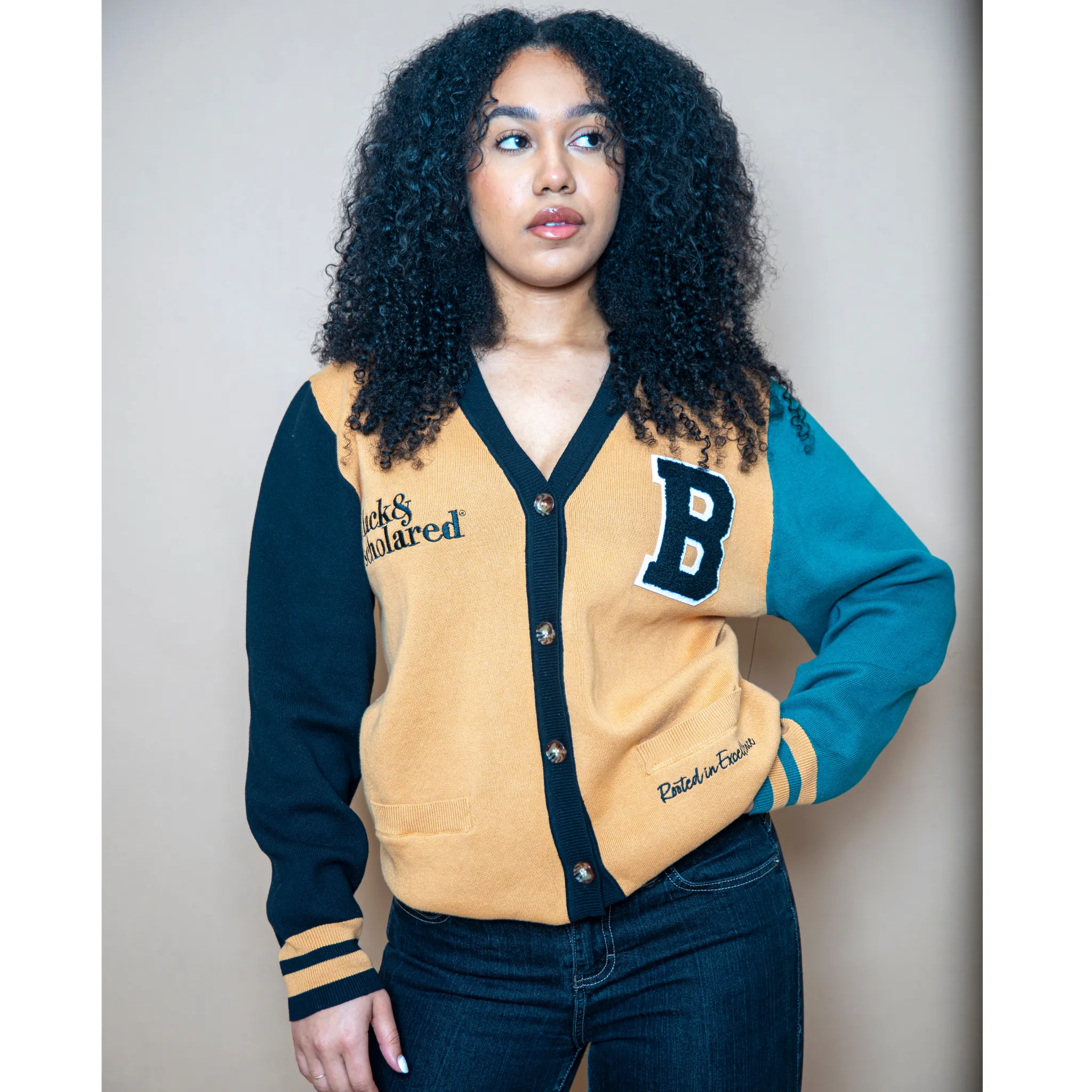 Black & Scholared® Varsity Cardigan