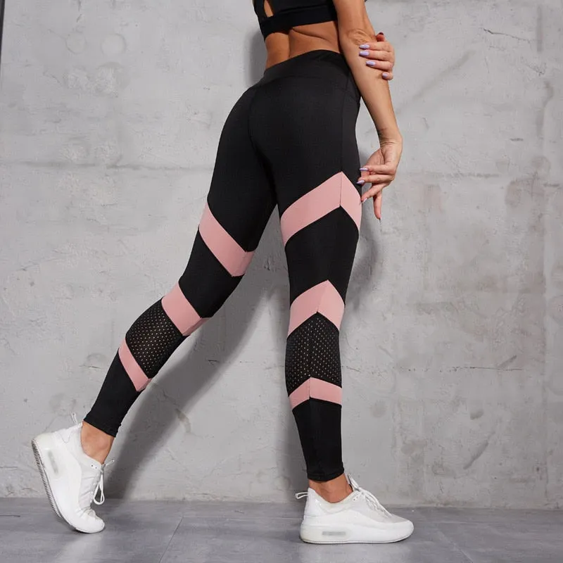 Black Colorblock High Waist Bodycon Jumpsuits