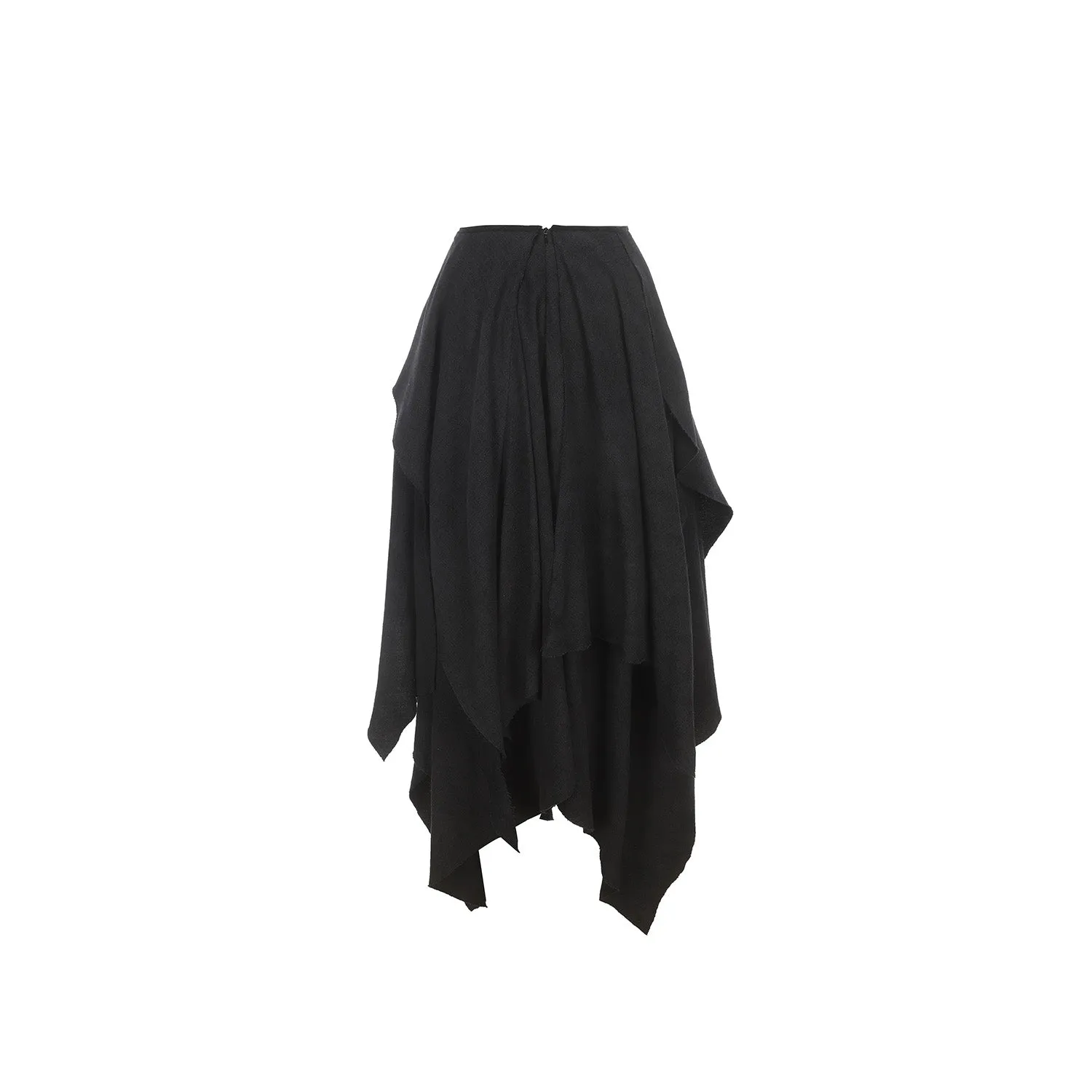 Black Dark Pattern Split-layer Skirt