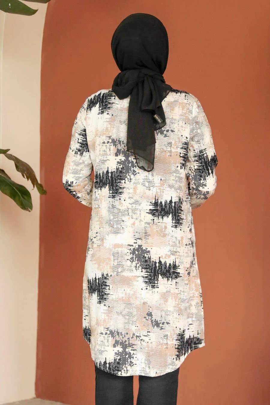 Black Printed Turkish Tunic