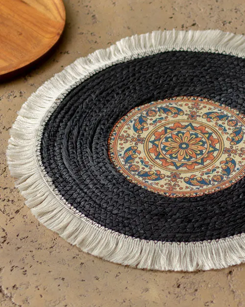 Bohemian Mandala Placemat - Black