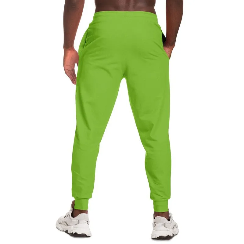 Bright Warm Green Joggers | Unisex | with PLUS sizes | Bright Pure Warm Green | C50M0Y100K0