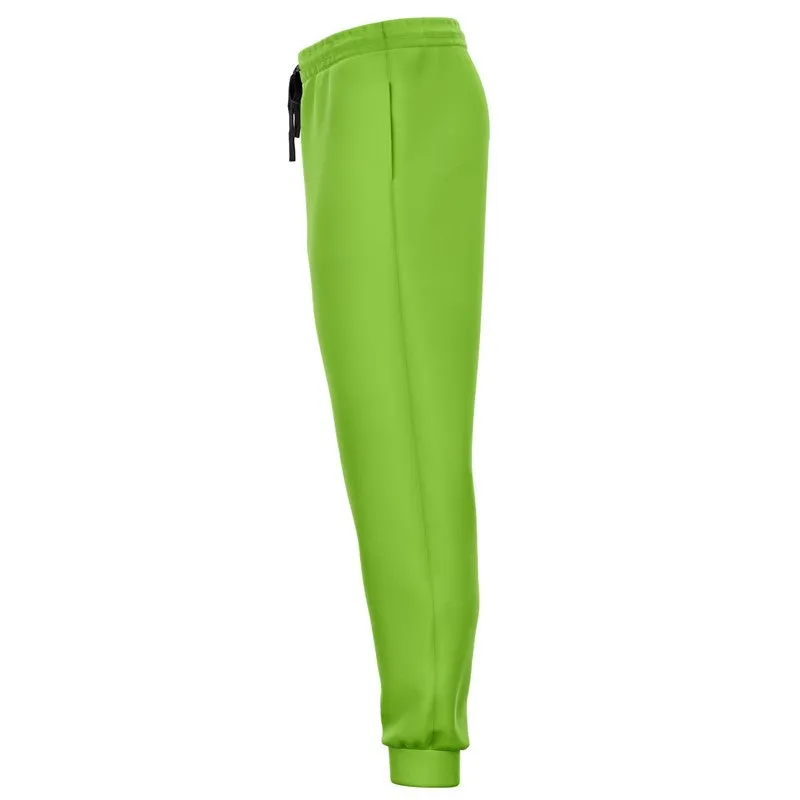 Bright Warm Green Joggers | Unisex | with PLUS sizes | Bright Pure Warm Green | C50M0Y100K0