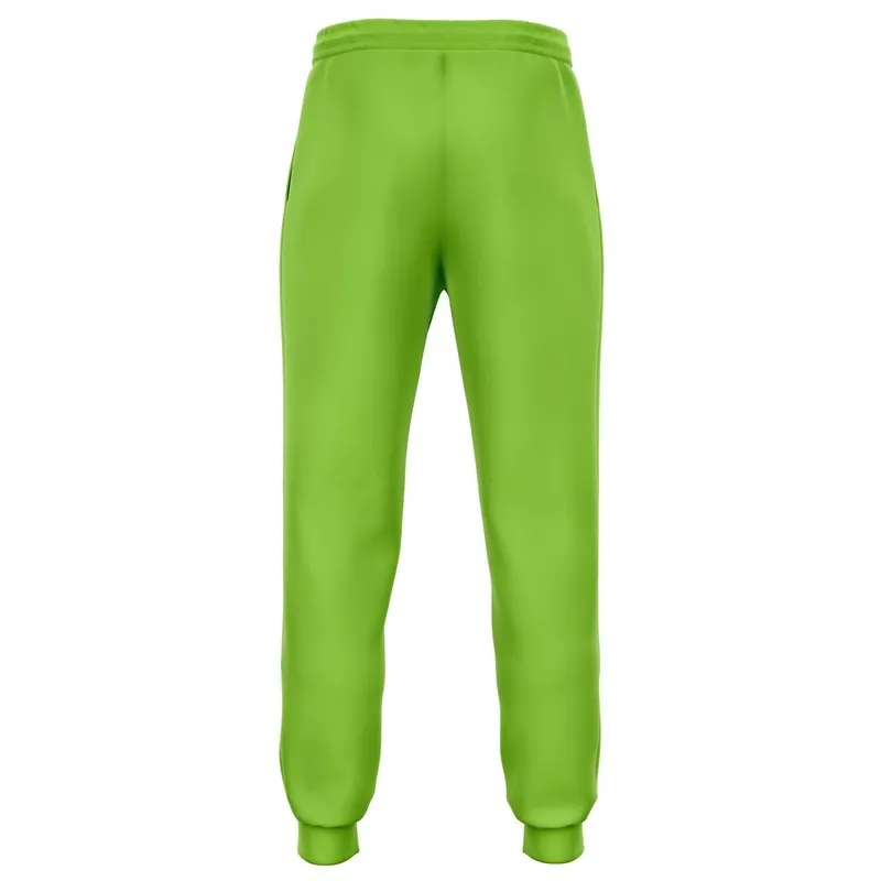 Bright Warm Green Joggers | Unisex | with PLUS sizes | Bright Pure Warm Green | C50M0Y100K0