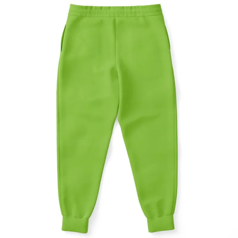 Bright Warm Green Joggers | Unisex | with PLUS sizes | Bright Pure Warm Green | C50M0Y100K0