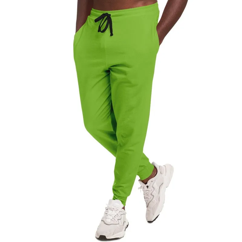 Bright Warm Green Joggers | Unisex | with PLUS sizes | Bright Pure Warm Green | C50M0Y100K0