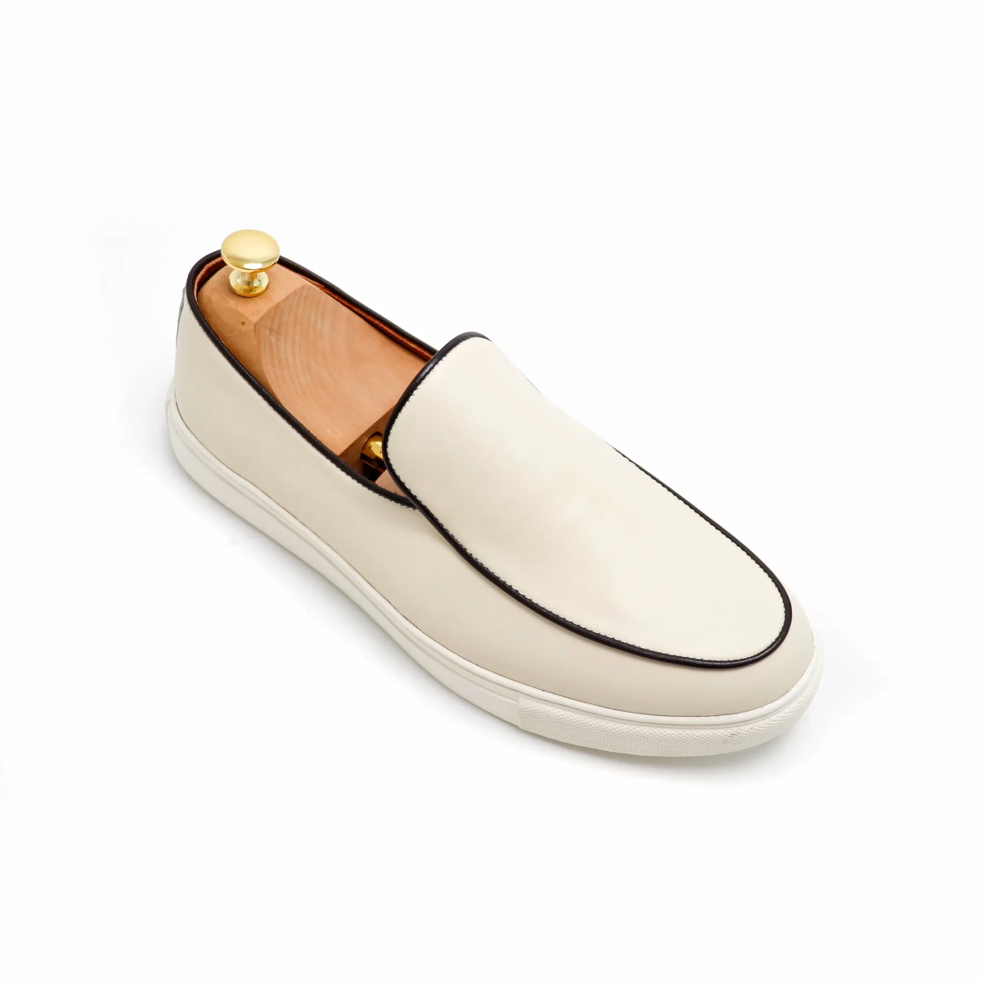 Bruges Belgian Slip On Off White