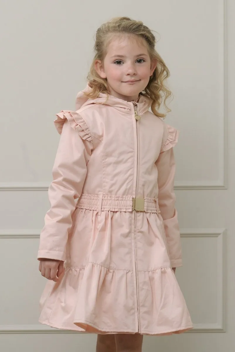 BRULA silky twill coat Pink