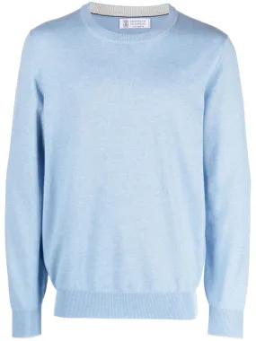 Brunello Cucinelli Light Blue Cashmere Sweater