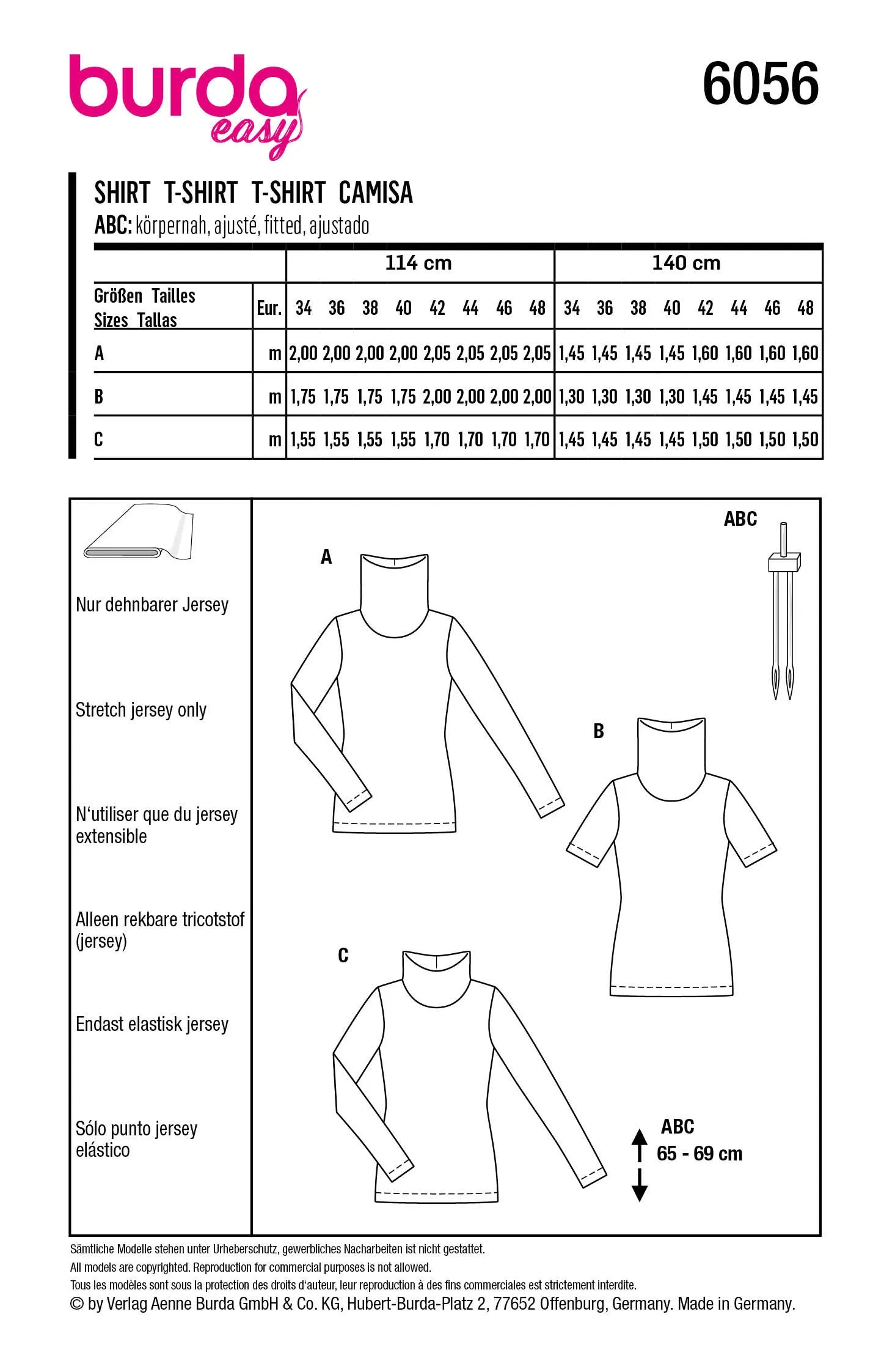 Burda 6056 Misses' Top / Vest