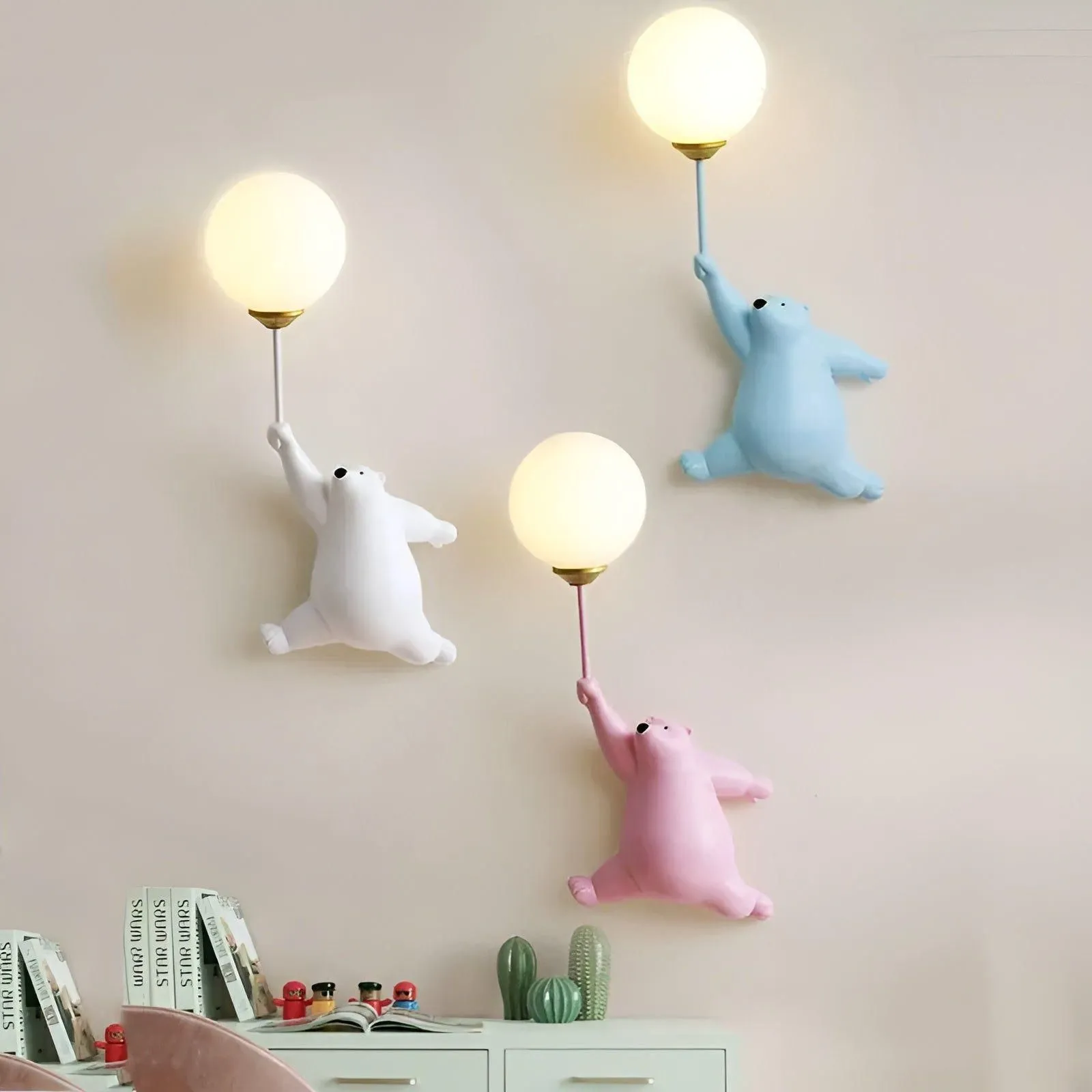 CartoonBear Wandlampe - Teddy-Bär Cartoon Wandlampe für Kinderzimmer