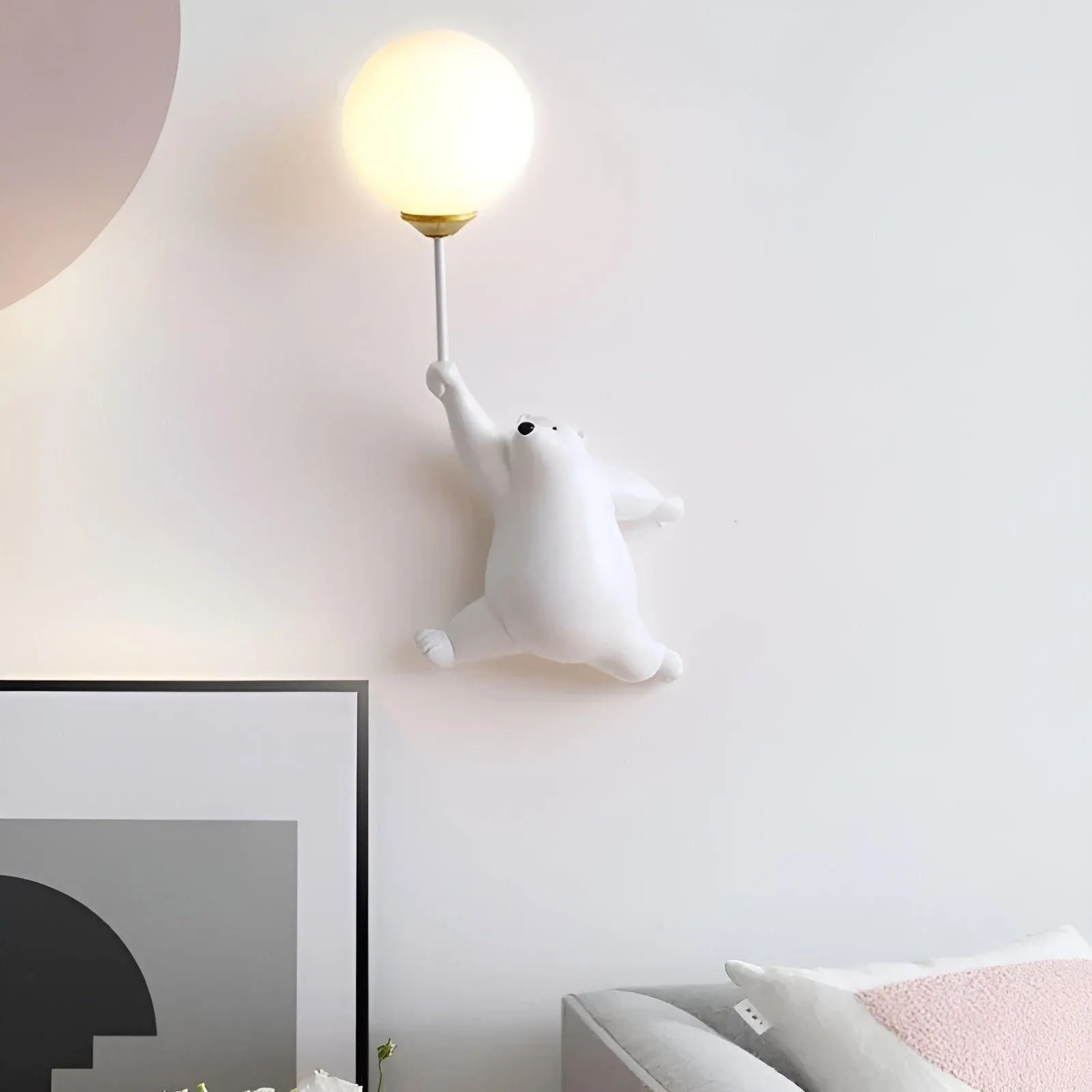 CartoonBear Wandlampe - Teddy-Bär Cartoon Wandlampe für Kinderzimmer