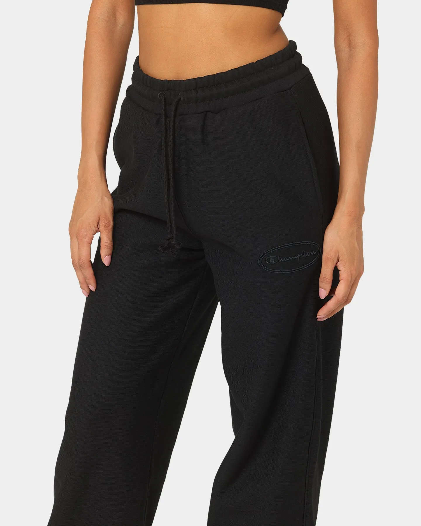 Champion Women's Reverse Weave Tery Snap Joggers Black