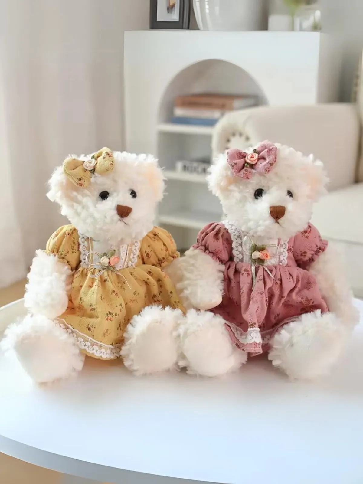 Charming Vintage Dress Teddy Bear Plush Toy