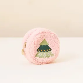 Circle Teddy Pouch-Christmas Tree