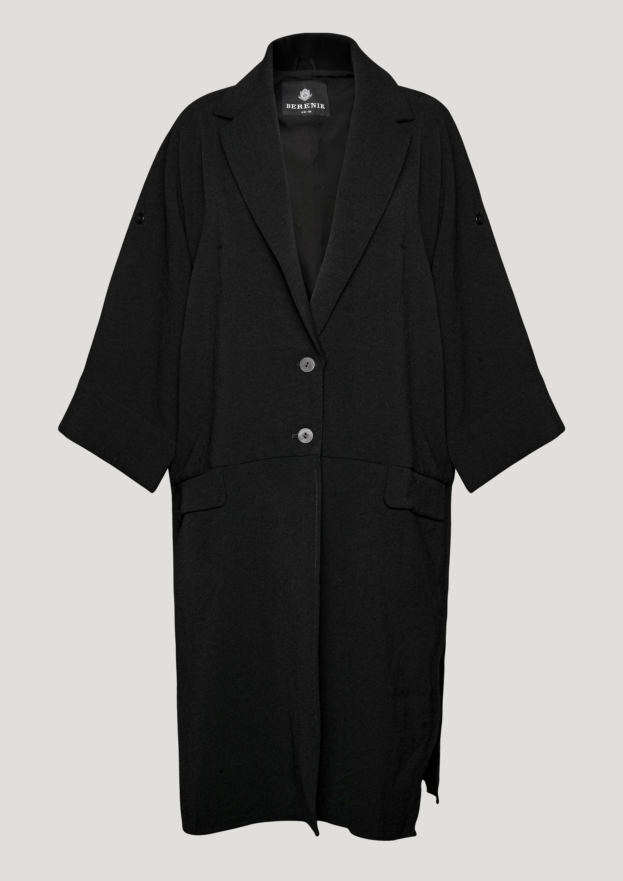 COAT - VINTAGE SAKURA CREPE black