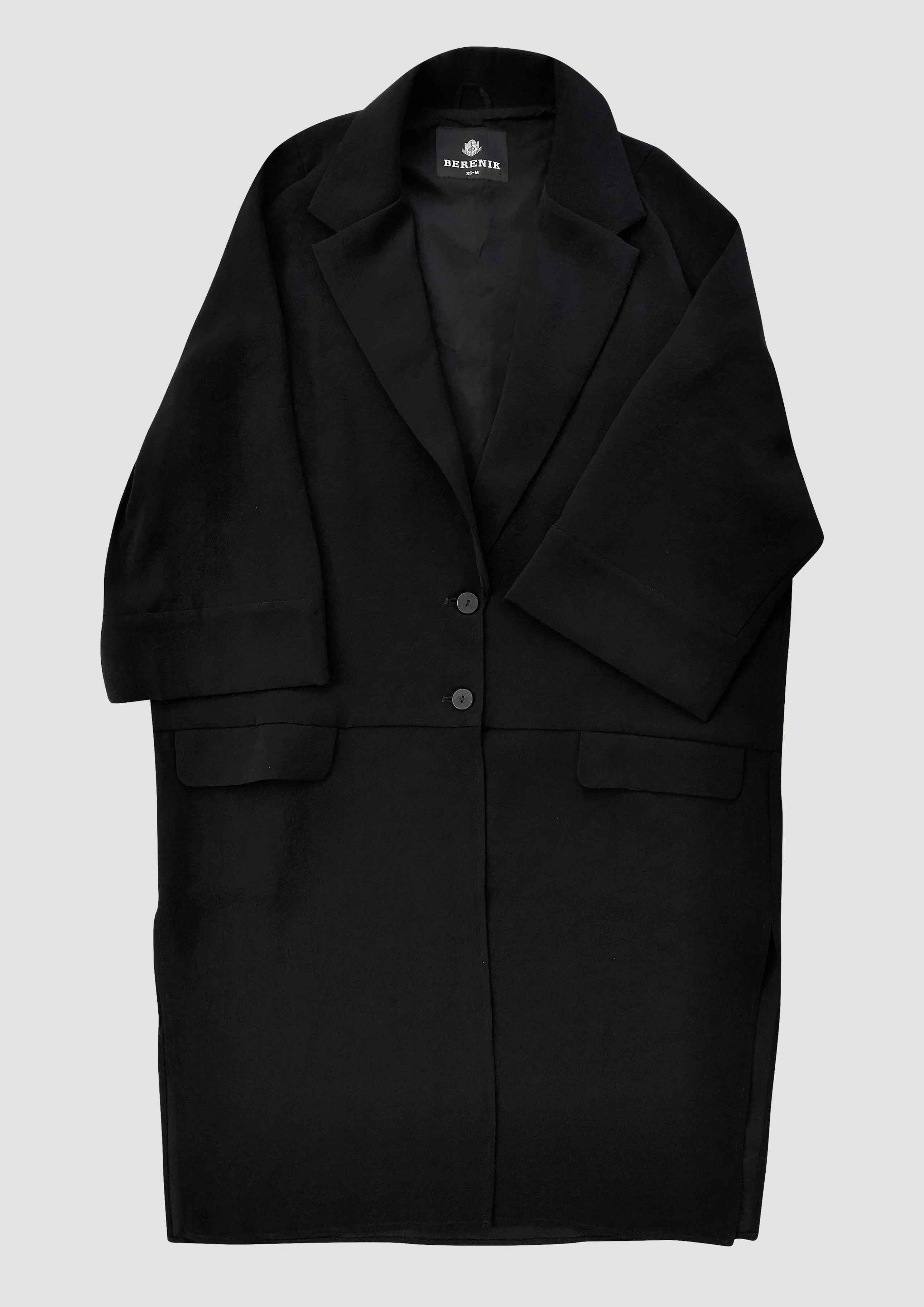 COAT - VINTAGE SAKURA CREPE black