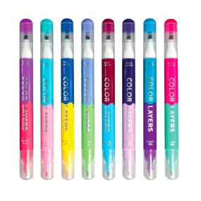 Color Layers Double Ended Layering Markers - Set of 8