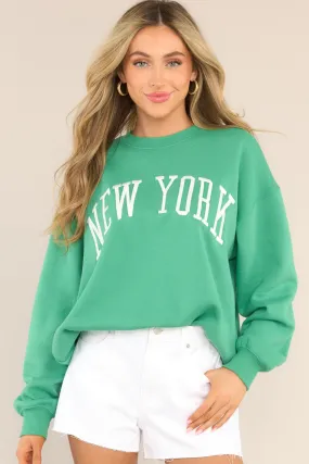 Concrete Jungle Green Embroidered Sweatshirt