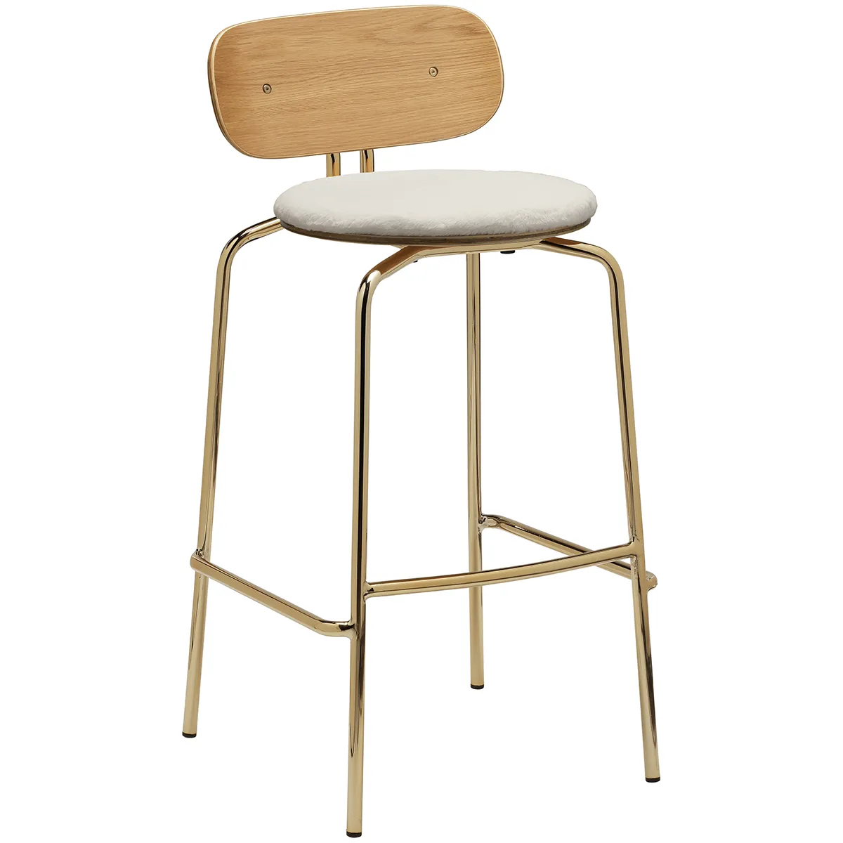 Curious Bar Stool with Teddy Cushion