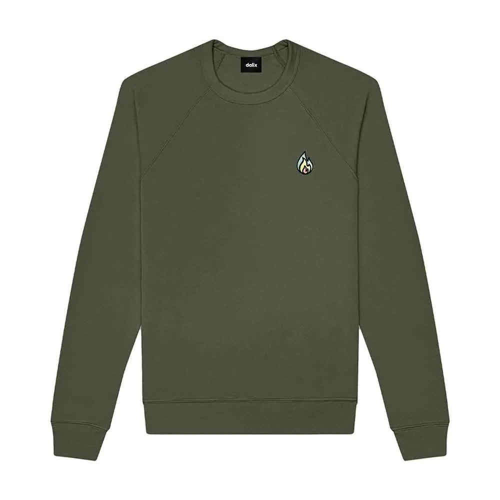 Dalix Fire Crewneck Sweatshirt (Glow in the Dark)