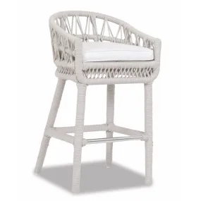 Dana Rope Bar Stool with Cushions - Linen Canvas