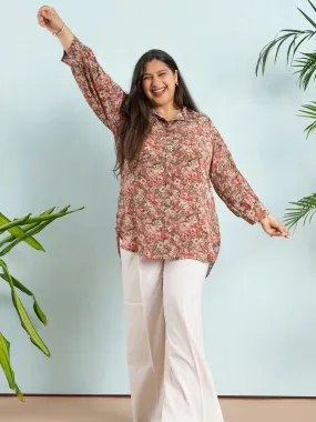 Ditsy Floral Shirt Tunic