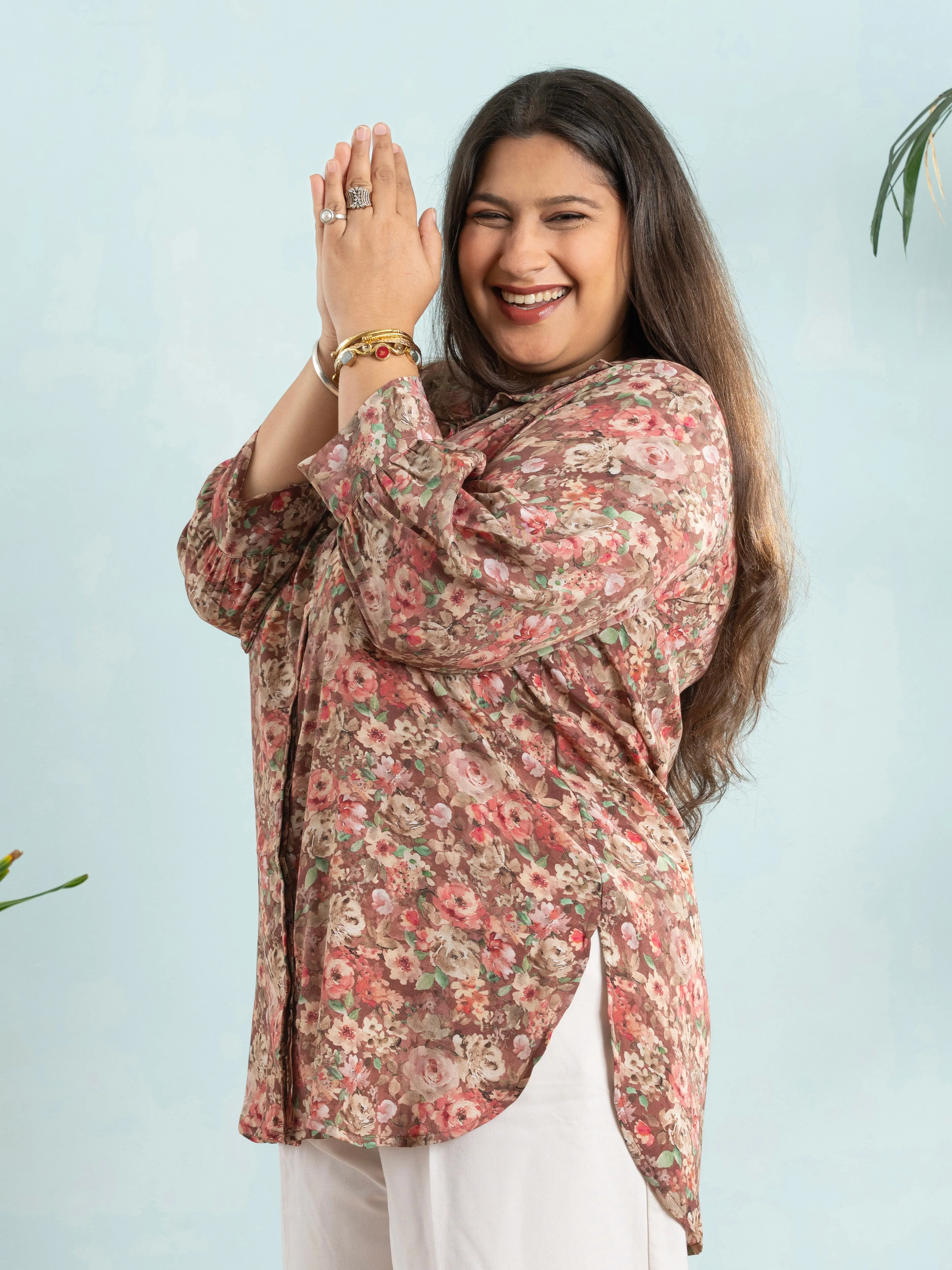 Ditsy Floral Shirt Tunic